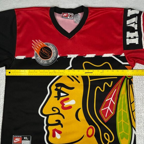 Vintage Chicago Blackhawks Jersey Nike Team Hockey NHL Mens XL Made in USA - Picture 9 of 14
